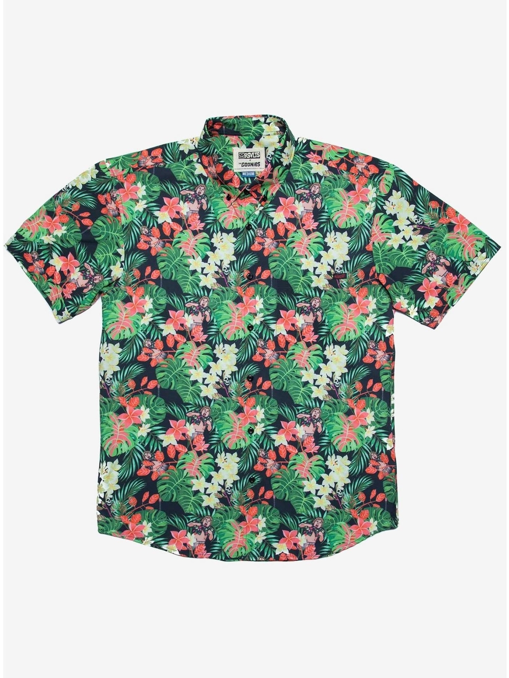 RSVLTS x The Goonies Chunk Truffle Shuffle Hawaiian Button Down Shirt XL